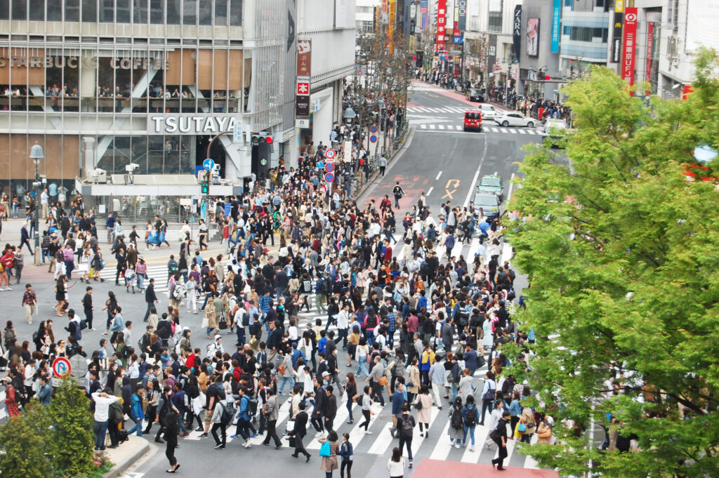 crowded shibuya