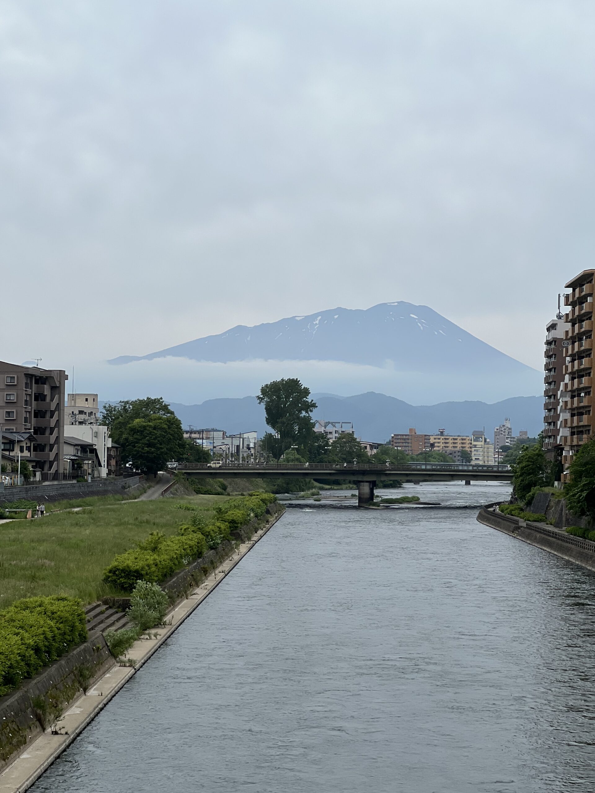 kitakami river and mt. iwate